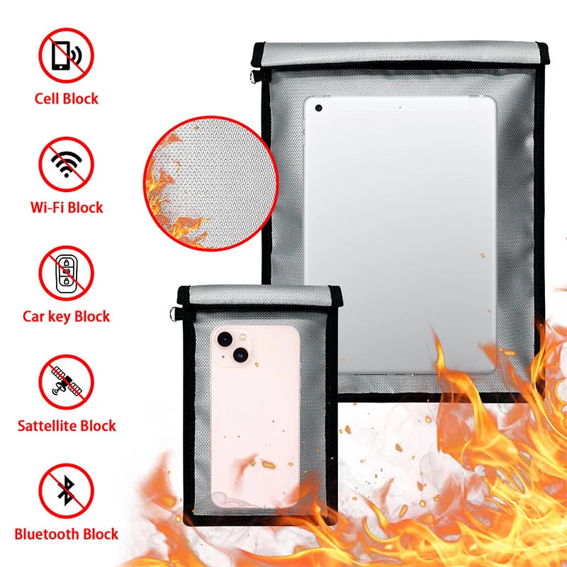 Car Key Signal Blocker - مقاومة للحريق مقاوم للماء حقيبة فاراداي
