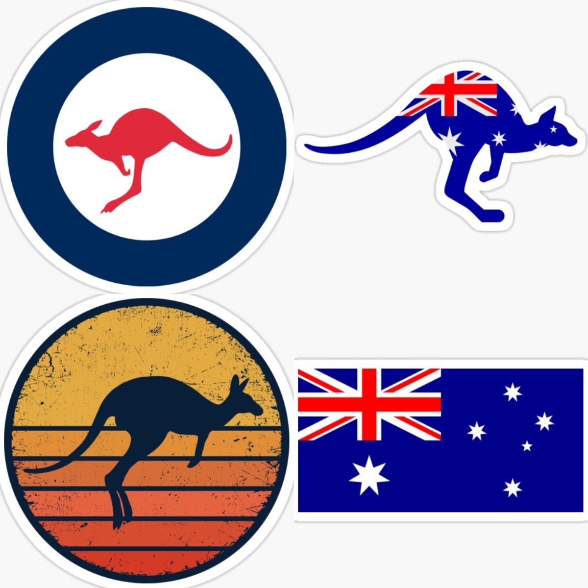 Car Accessories Australia - الكنغر منطقة أستراليا الوفير ملصق لطيف