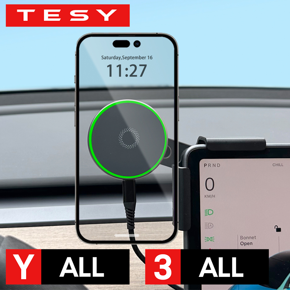 Wireless Car Charger - حامل هاتف للسيارة مع شاحن لاسلكي