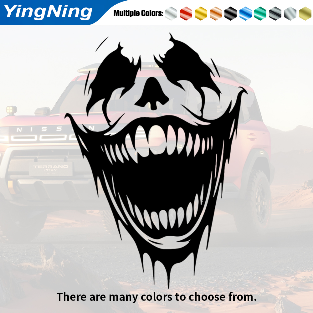 Car Accessories Joker - ملصقات سيارات بابتسامة الجوكر المخيفة، ملصقات