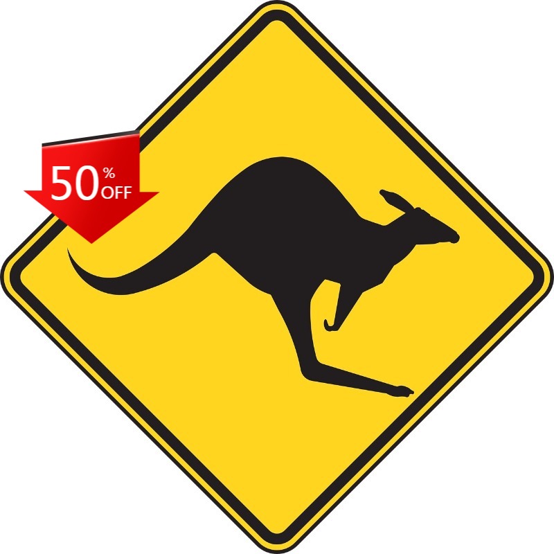 Car Accessories Australia - ملصق الكنغر، علامة متقاطعة، أستراليا، الأوتباك،