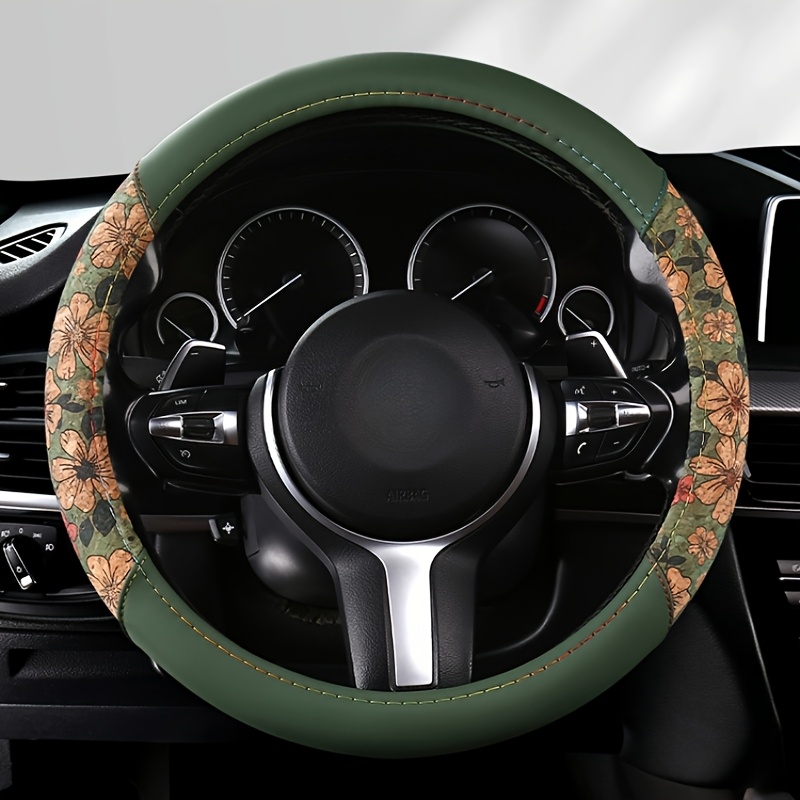 Car Accessories Cork - غطاء عجلة القيادة نابا بطباعة الفلين