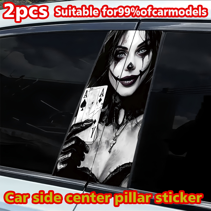 Car Accessories Joker - قطعتان من ملصقات السيارة على شكل