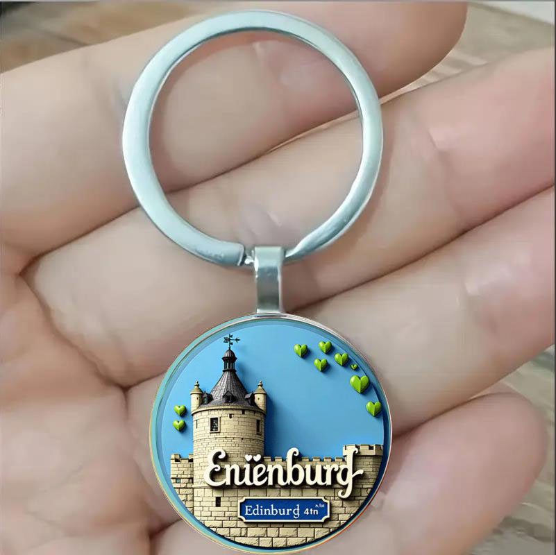 Car Accessories Edinburgh - سلسلة مفاتيح دائرية، على الطراز القروسطي،