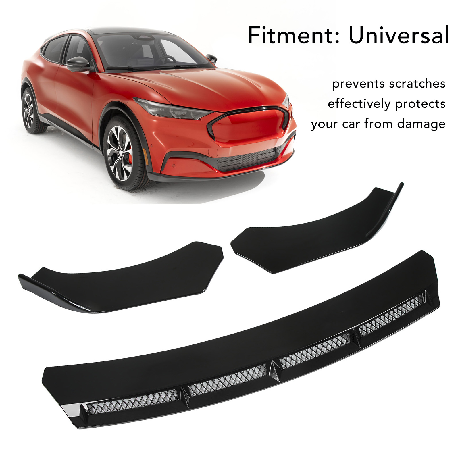 3 قطع جناح سبويلر أمامي عالمي  - مراجعة Car Accessories Lipa وسعره