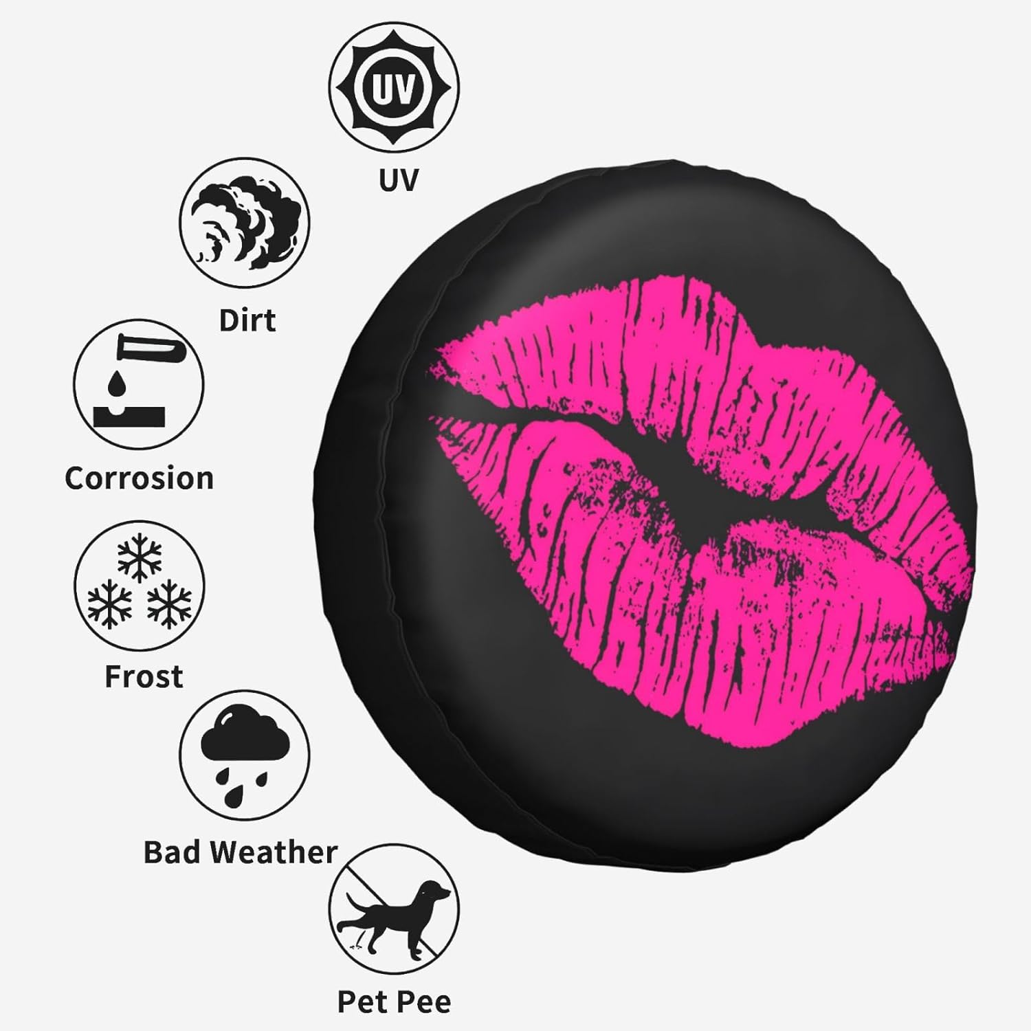 غطاء إطار احتياطي بتصميم شفاه  - مراجعة Car Accessories Lipa وسعره